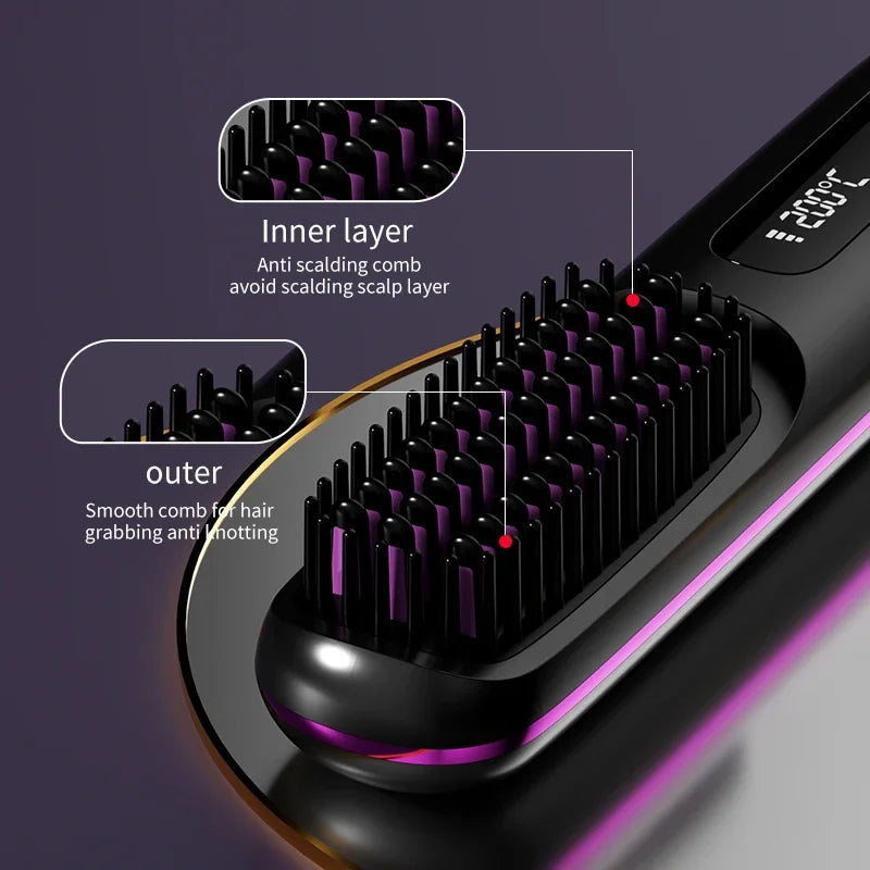 Clairsty™ Portable Straightener Brush